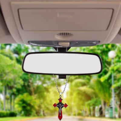 M Men Style Religious Lord Jesus crucifix Christian Cross Home Décor Hanging Gift SPn573 Car Hanging Ornament(Pack of 1)