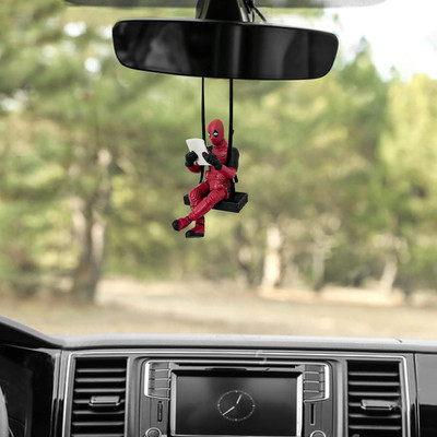 LAVITRA Deadpool Car Pendant Resin Car Mirror Hanging Accessories Car Hanging Ornament(Pack of 1)