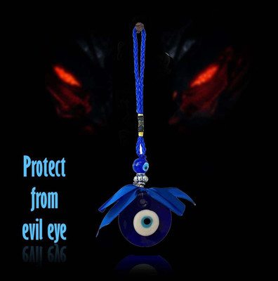 STOTRAM Evil Eye Turkish Ornament Nazar Battu Blue Car Hanging Ornament(Pack of 1)