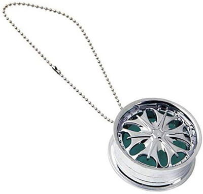 DEBINS Car Air Freshener Hanging Silver Alloy Wheel Unique Car Accessories Car Hanging Ornament(Pack of 1)