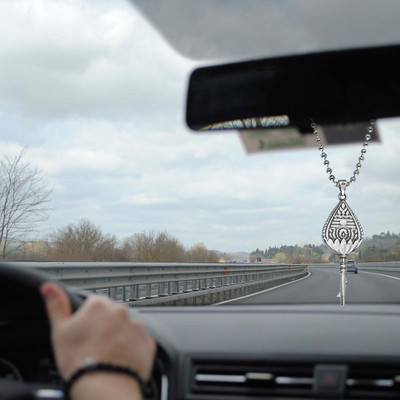 Shiv Jagdamba Religious South Indian Tamil Om Gada Car Rear View Mirror Décor Accessories 00 Car Hanging Ornament(Pack of 1)