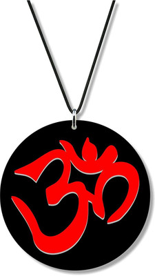 Asmi Collections 3D Acrylic OM -Golden and Red Car Hanging Ornament(Pack of 1)