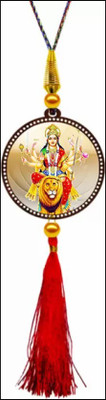 IDOLCRAFT Lustrous Hanging Ornament of Maa Durga – Car Rear View Mirror Charm Car Hanging Ornament(Pack of 1)