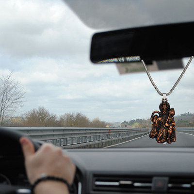 Shiv Jagdamba Hindu Lord Bajrangbali Hanuman idol Monkey God of Devotioncardecor-ShivPn2022794 Car Hanging Ornament(Pack of 1)
