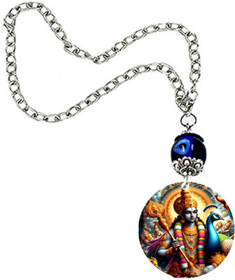AFH Lord Murugan Kartikeya Religious Blue Evil Eye Car Hanging Ornament Car Hanging Ornament(Pack of 1)