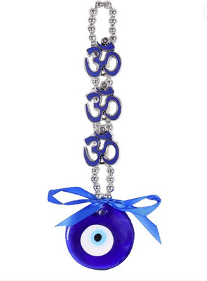 GIFTWA Om Evil Eye Charm for Safe Journey & Peace Car Hanging Ornament(Pack of 1)