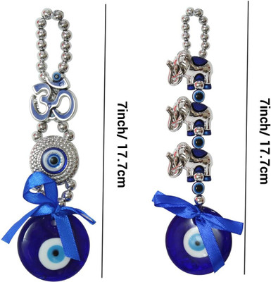 STREET MART Evil Eye Hanging Home Wall Door Car Office Good Luck Car Hanging Ornament(Pack of 2)