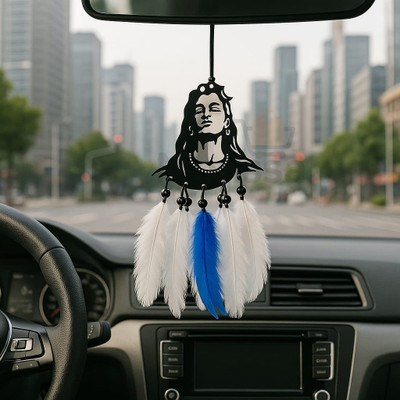 MONSSA ADIYOGI Dream Catcher Car Mirror Car Hanging Ornament(Pack of 1)