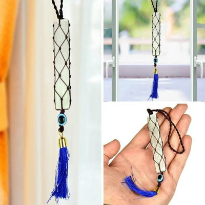 MIRAN AGATE Selenite with Evil Eye Hanger Car Hanging Ornament(Pack of 1)