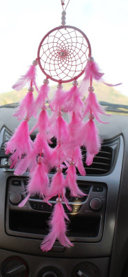 suukoon handmates baby pink 4 inch Car Hanging Ornament(Pack of 1)