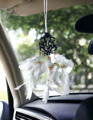 DULI HangingCarDC: NewBlackGaneshaWhite Car Hanging Ornament(Pack of 1)