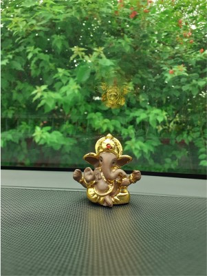 AFTERSTITCH Golden G BROWN GANESH 1 Car Hanging Ornament(Pack of 1)