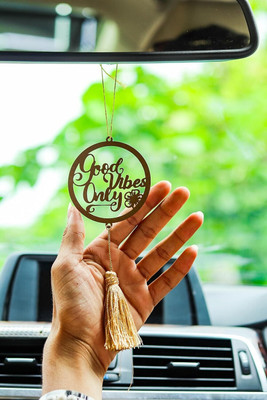 Genesis Arts Arts Quotes Car Hanging Accessories Best for Your Car Interior Good Vibes Only Car Hanging Ornament(Pack of 1)