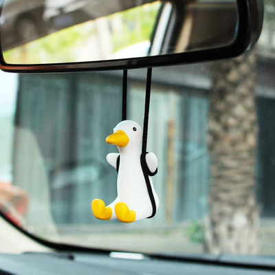 Campark Car Hanging Ornament Cute, Hanging Duck for Rear View Mirror Car Hanging Ornament(Pack of 1)