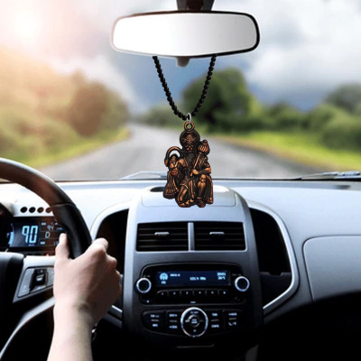 M Men Style Lord Pawanputra Bajrangbali Panchamukhi Hanuman Car Rearview Mirror SCrMa2024161 Car Hanging Ornament(Pack of 1)