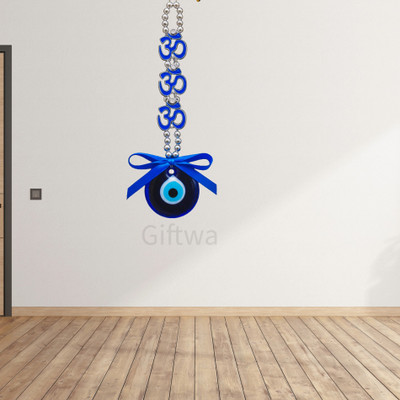 GIFTWA Om Evil Eye Hanging for Protection & Positivity|Safe Journey & Peace Car Hanging Ornament(Pack of 1)