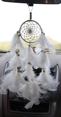 suukoon handmates Car white - gold Car Hanging Ornament(Pack of 1)
