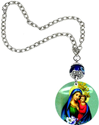 AFH Mother Mary Jesus Crown Christmas Gifts Religious Evil Eye Car Hanging Ornament Car Hanging Ornament(Pack of 1)