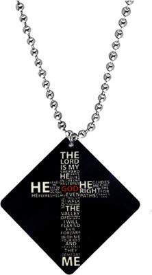 AFH My Lord Jesus Holy Cross Car Mirror Charm Decorative Hanging Ornament Car Hanging Ornament(Pack of 1)
