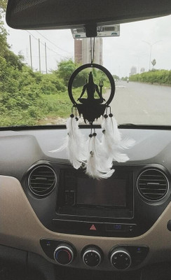 Dalli Nesh Round Circle Mahadev Meditation Sitting Dream Catcher Car Hanging Ornament(Pack of 1)