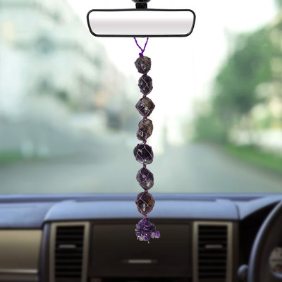 REIKI CRYSTAL PRODUCTS Amethyst Stone Hanging, Amethyst Car Hanging Car Hanging Ornament(Pack of 1)