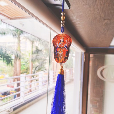 Shiv Jagdamba Double Side Maa Durga Sherawali Kali Blue Tassel Home Décor Hanging GiftShivCr84 Car Hanging Ornament(Pack of 1)