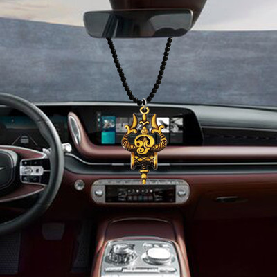 Shiv Jagdamba Tamil Om Trishul Car Rearview Mirror Charm Accessories ShivCrMa2024116 Car Hanging Ornament(Pack of 1)