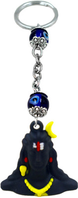 AFH Lord Adiyogi Shiv Shankar Twin Blue Evil Eye Car Hanging Ornament Car Hanging Ornament(Pack of 1)