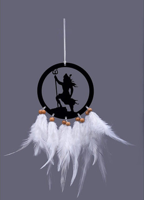 PINK&BLACK Bholenath Car Hanger/Car Dream Catcher / Car Hanging Ornament / Original Feathet Car Hanging Ornament(Pack of 1)