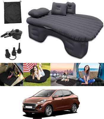 ABJD Black Inflatable Car Bed Travel/Two Pillows/Pump For Aura Hyundai 2020 Premium Finish & Waterproof Car Inflatable Bed(Universal)
