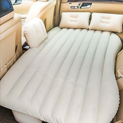 Thump THCMR1P Inflatable Car Mattress with Pump, Extended Couch & 2 Portable Air Pillows Compact Wavy Design Multipurpose Bed Travel Sleeping Back Seat Comfortable Vehicle With Electric Pump Car Inflatable Bed(Universal For Car)