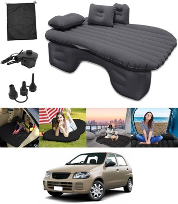 RKPSP Black Inflatable Car Bed Travel/Two Pillows/Pump For Car,Camping,Swimming-15 Waterproof & Premium Finish Car Inflatable Bed(Alto)