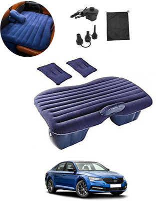 monolive Multifunctional Blue Inflatable Car Bed For Travelling/Camping/Outdoor Etc-253 Blue Inflatable Car Bed Travel/Two Pillows/Pump/Nozzel-253 Car Inflatable Bed(Superb)