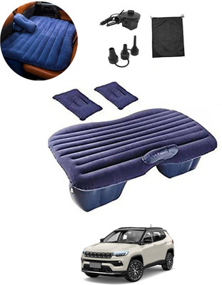 CCMM Universal Blue Car Bed With 2Pillows/Air Pump/knozzel For Travel/Camping 68 Universal Polyster Blue Car Bed For Travelling/Home/Camping-68 Car Inflatable Bed(Universal)