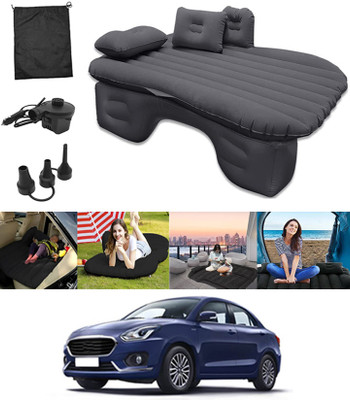 RKPSP Black Inflatable Car Bed Travel/Two Pillows/Pump For Car,Camping,Swimming-256 Waterproof & Premium Finish Car Inflatable Bed(Swift Dzire)