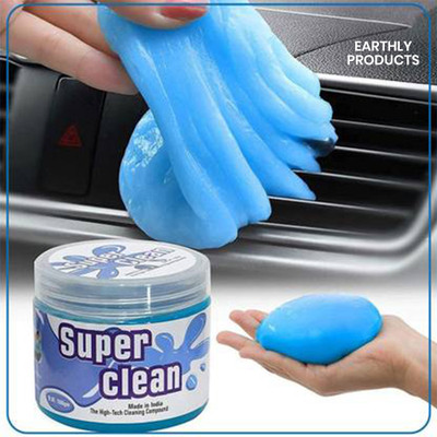 EARTHLY PRODUCTS Soft Cleaning Slime Gel Universal Reusable Cleaning Gel Slime for Car, Keyboard & Gadgets Vehicle Interior Cleaner(150 g)