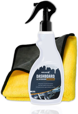 MIKANIX Car Dashboard Dresser & Interior Polish Spray with Microfiber Cloth To Restores Gloss and Shine For Vehicle Interior Cleaner(250 ml)