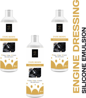 SAPI'S ENGINE DRESSING SILICONE EMULSION PACK OF 3 Rust Removal Solution with Trigger Spray(600 ml)