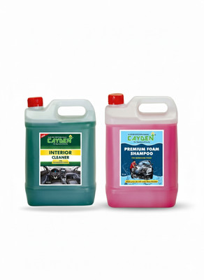 Cayden | Professional Grade Car and Bike Cleaning Kit Interior Cleaner and Premium Foam Shampoo 5L+5L (Combo Pack Offer) Vehicle Interior Cleaner(10 L)