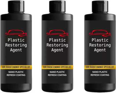 Waxshine Nano Plastic Refresh Coating|Plastic Restoring Agent LiquidCarPolish for Bumper,Chrome Accent,Metal Parts Plastic Restoring Agent Car Vehicle Interior Cleaner(100 ml)
