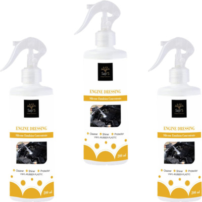 SAPI'S Engine Dressing Engine Dressing Spray 200 ML, pack of 3 Vehicle Interior Cleaner(600 ml)