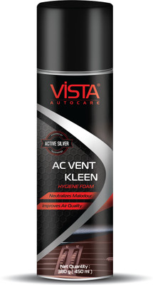 Vista Auto Care Powerful Foam Cleaner, Deodorizer for Car AC | Includes Long Nozzle Pipe | AC Vent Foam 380gm Vehicle Interior Cleaner(380 g)