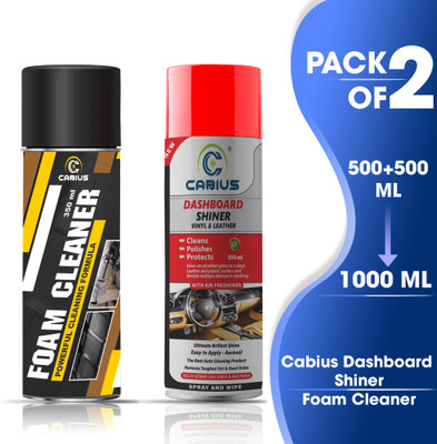 CABIUS Liquid Car Polish for Dashboard, Leather(1000 ml, Pack of 2)