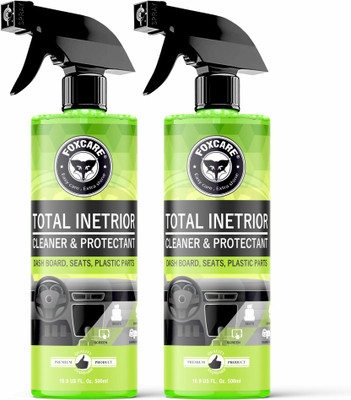 FOXCARE Total Interior Cleaner & Protectant PACK OF 2 - 500ML each Vehicle Interior Cleaner(1000 ml)