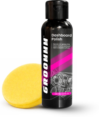 GROOMMM Car Dashboard Polish Liquid & Protectant (100 ml) With Applicator pad Combo