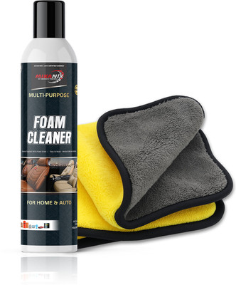 BRXR Foam Cleaner Multipurpose Interior & Exterior Combo Pack Foam Spray 1 Microfiber Cloth |Car Seat |Dashboard | Sofa | Vinyl Rubber | Vehicle Interior Cleaner(500 ml)