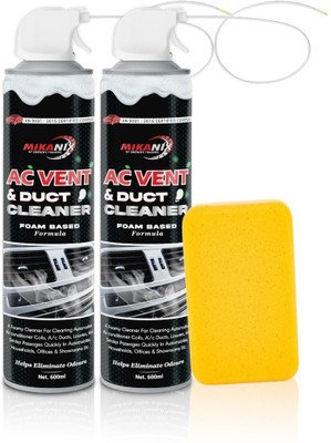 MIKANIX Combo of Car AC Vent & Duct / Dust Cleaner Foam Spray With Long Nosal Pipe | Removes Dust and Mould From AC | Vehicle Interior Cleaner(1200 ml)