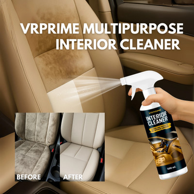 VRPRIME Car Interior Cleaner Spray For Dashboard, Seats & All Interior Surfaces Leather, Plastic & Fabric | AC Vents Tough Stain Remover Vehicle Interior Cleaner(500 ml)