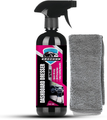 ELEM Groommm Dashboard Dresser & Car Interior Polish Spray with Microfiber Cloth ELGR002IN Vehicle Interior Cleaner(475 ml)