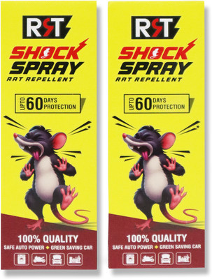 RRT Long Lasting Effects,60 Days Rat Protection for Wires&Engine,No Kill Just Repel Pack Of 2Highly Effective&Powerful Rat Repellent Spary For Cars,Buses&Trucks Vehicle Interior Cleaner(300 ml)